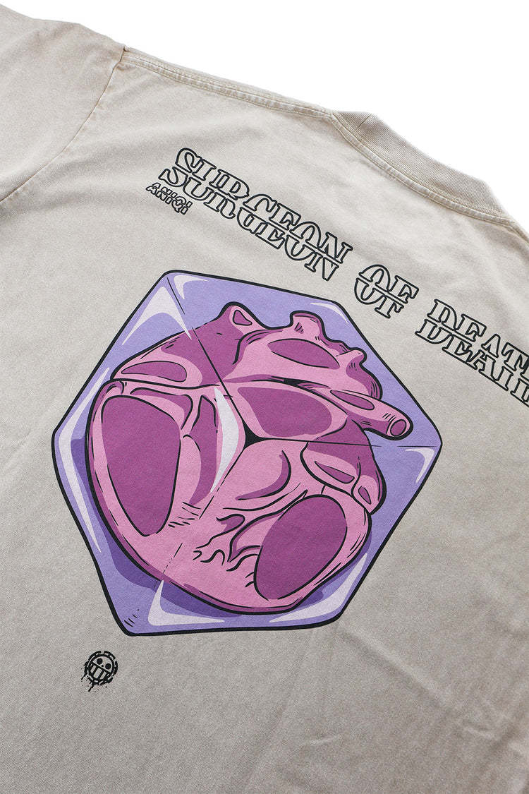 SURGEON OF DEATH EMBROIDERED ACID WASH TEE-O.P-IYAMIUIO