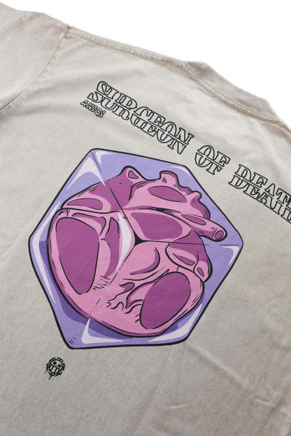 SURGEON OF DEATH EMBROIDERED ACID WASH TEE-O.P-IYAMIUIO