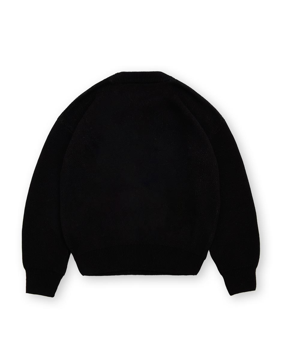 Echoes Knit Sweater Black-IYAMIUIO