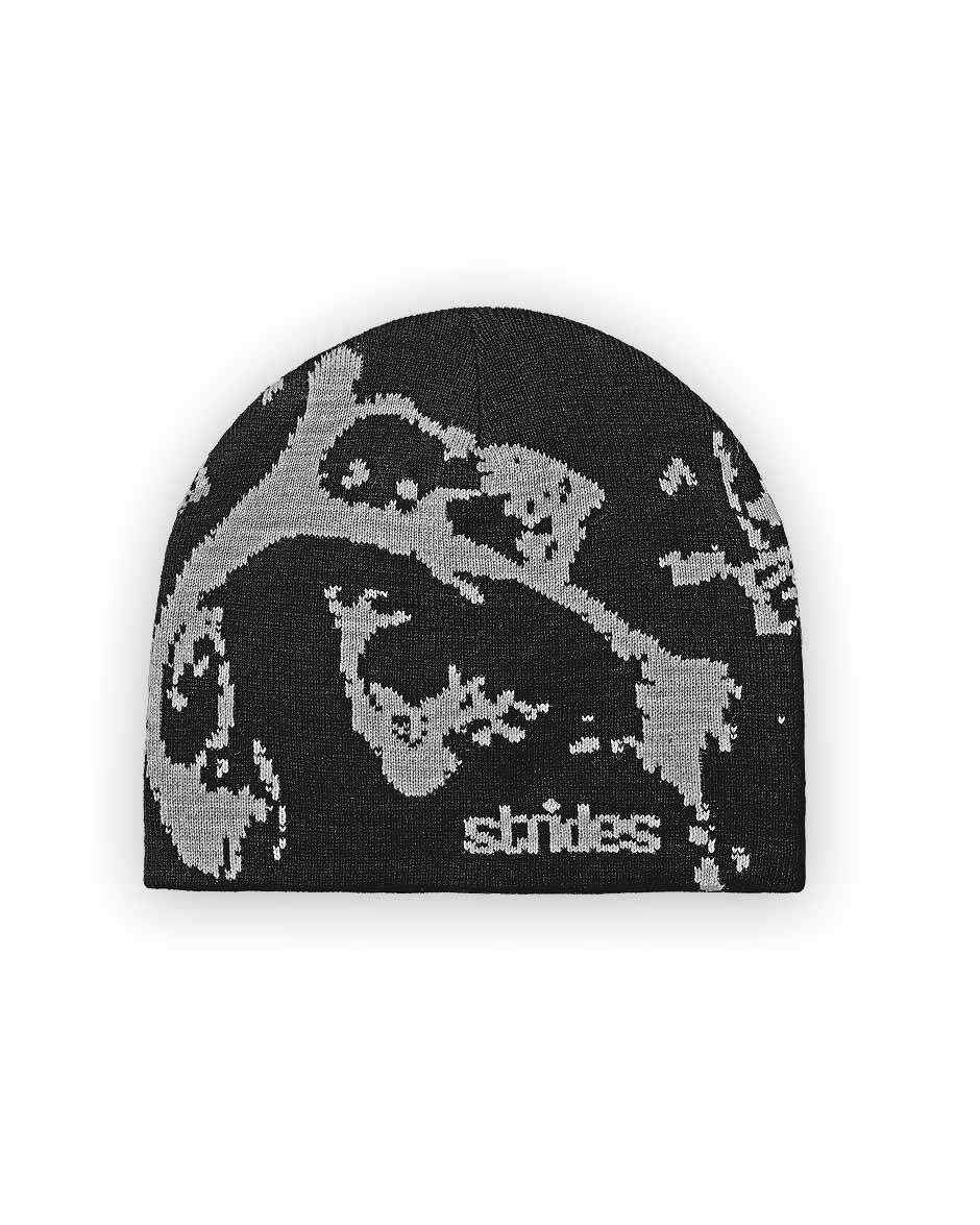 Splatter Beanie Black-IYAMIUIO