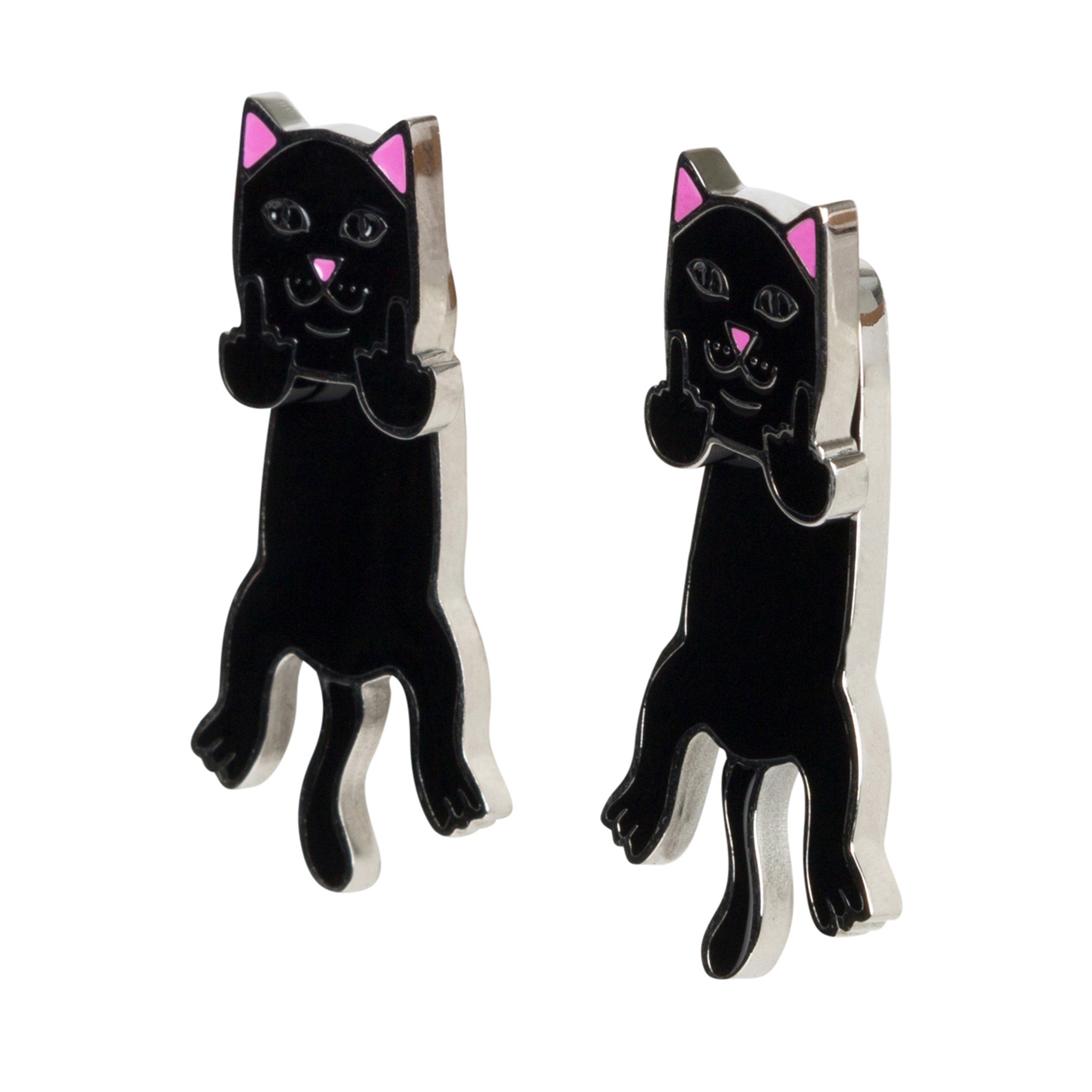 Naughty Jerm Earrings (Black)-IYAMIUIO