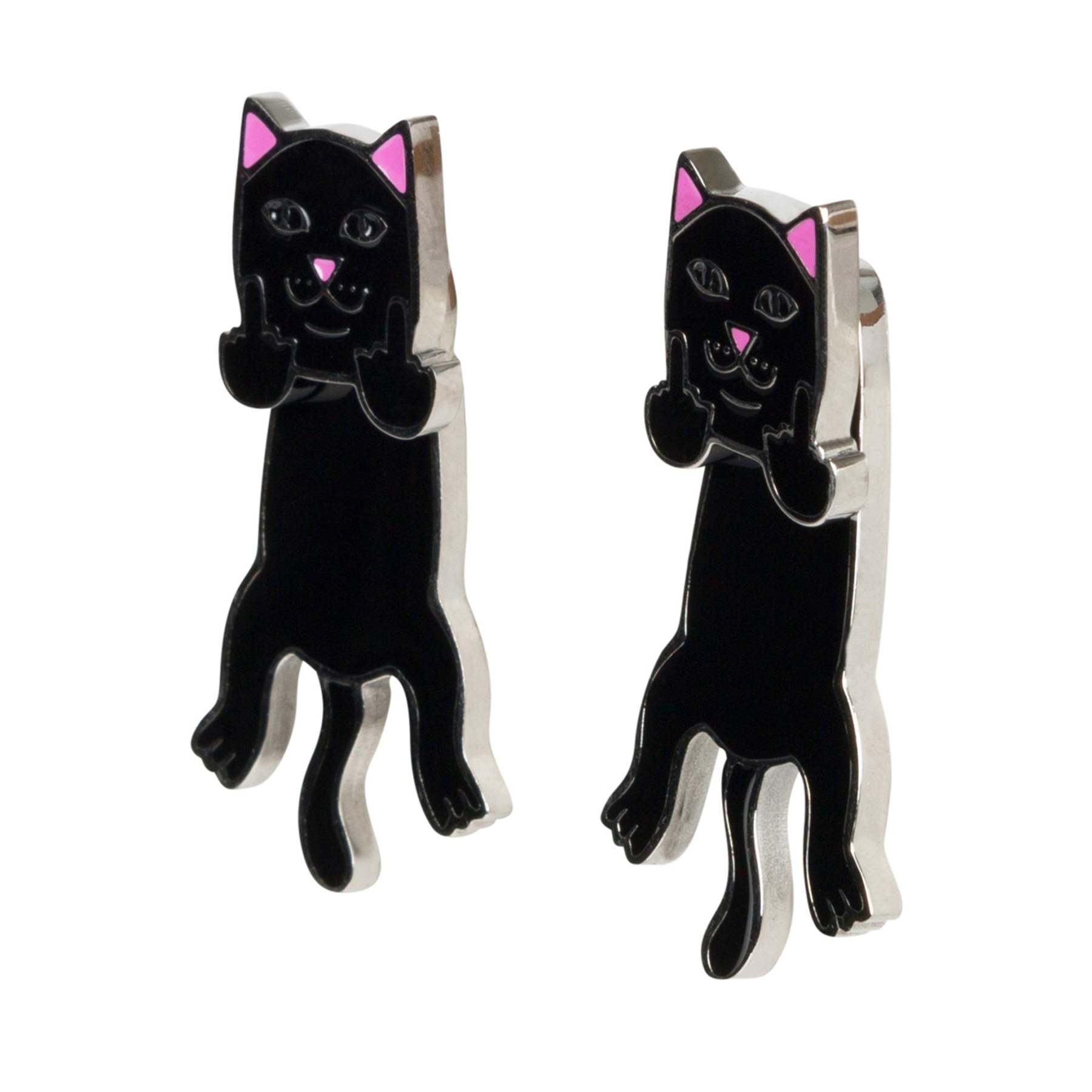 Naughty Jerm Earrings (Black)-IYAMIUIO