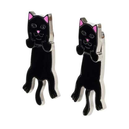 Naughty Jerm Earrings (Black)-IYAMIUIO