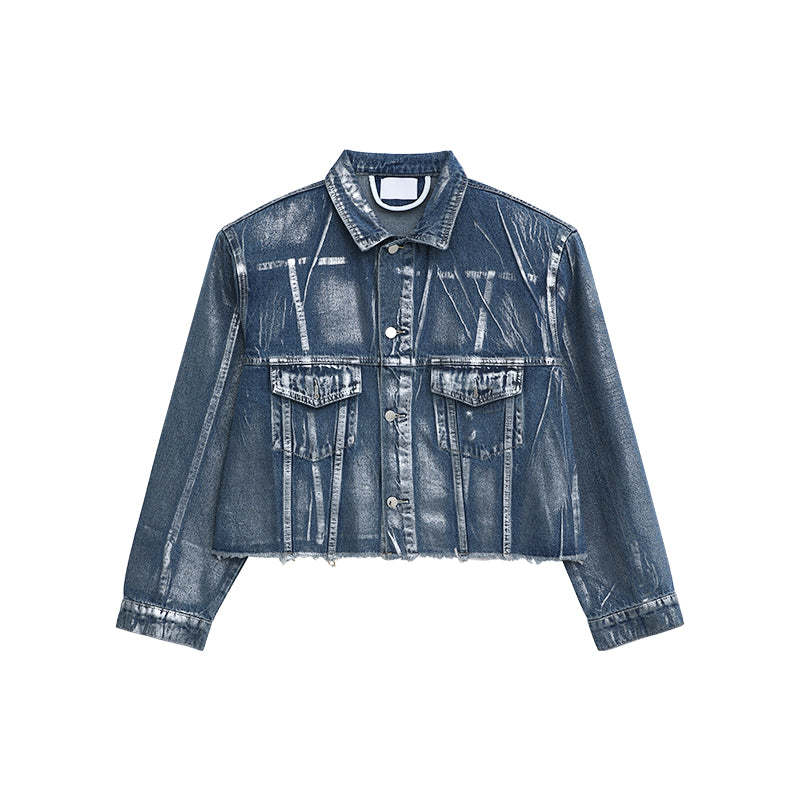 【24s March.】Liquid Washed Distressed Denim Suit-IYAMIUIO