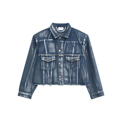 【24s March.】Liquid Washed Distressed Denim Suit-IYAMIUIO