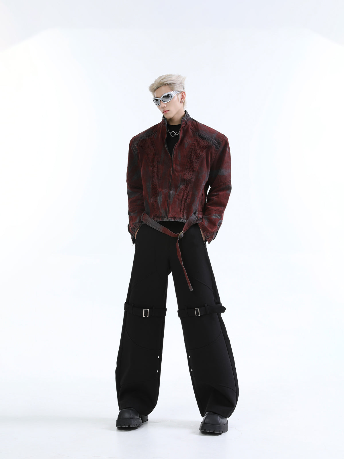 【24s Oct.】Wasteland Style Distressed Silhouette Denim Jacket-IYAMIUIO