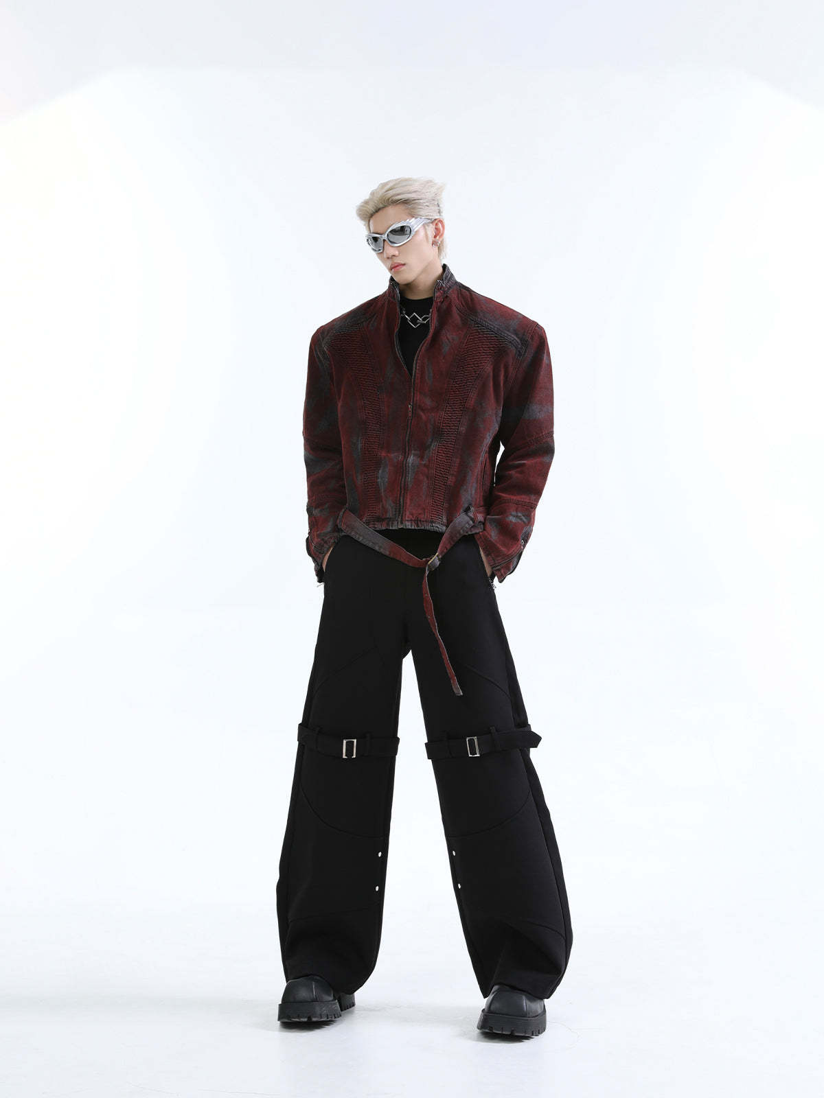 【24s Oct.】Wasteland Style Distressed Silhouette Denim Jacket-IYAMIUIO