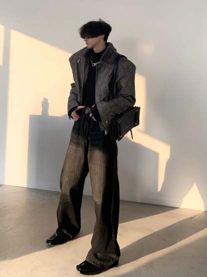 【23s December.】Fur Paneled Thickened Short Jacket-IYAMIUIO