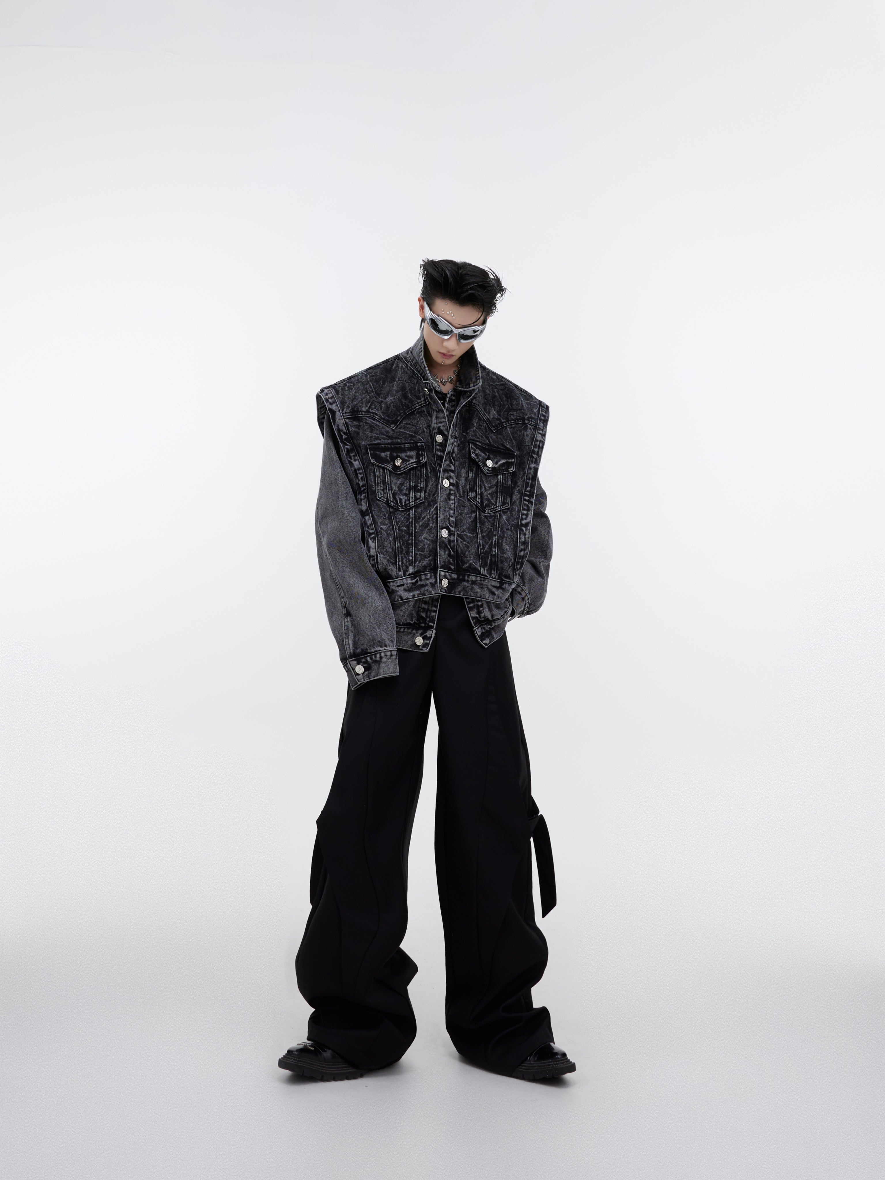 【23s September.】Detachable Two-piece Denim Vest-IYAMIUIO