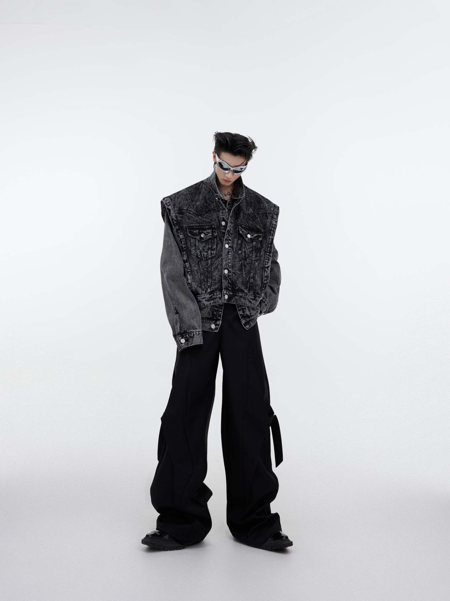 【23s September.】Detachable Two-piece Denim Vest-IYAMIUIO