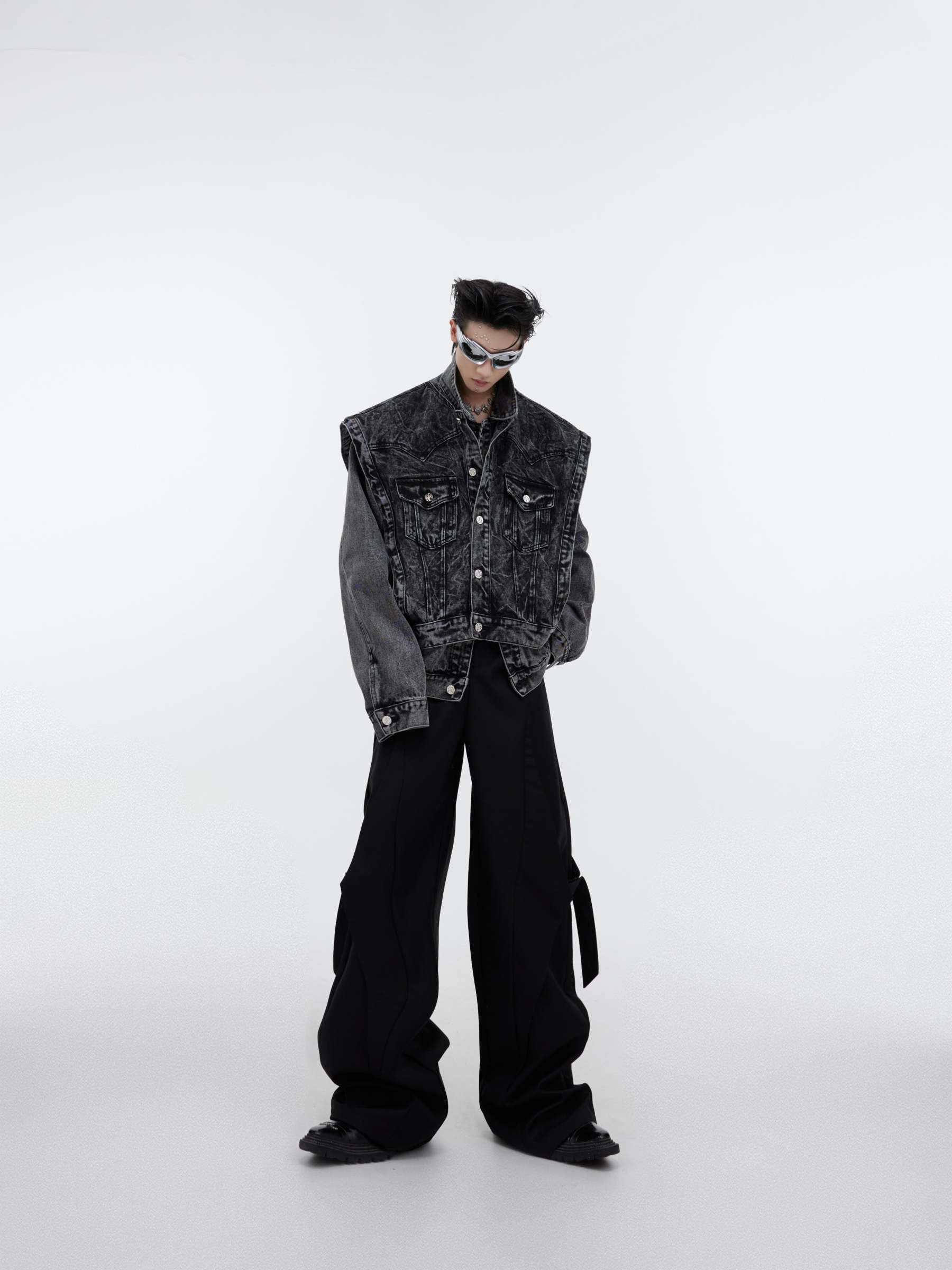 【23s September.】Detachable Two-piece Denim Vest-IYAMIUIO