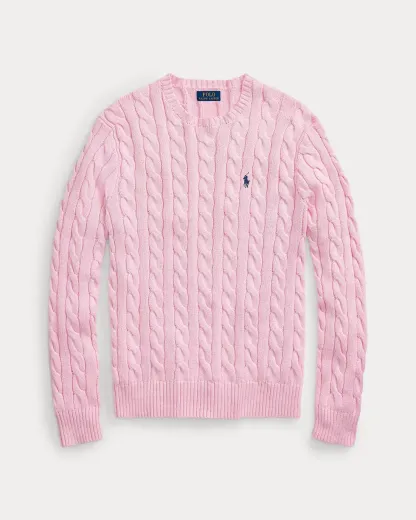 Cable-knit cotton sweater