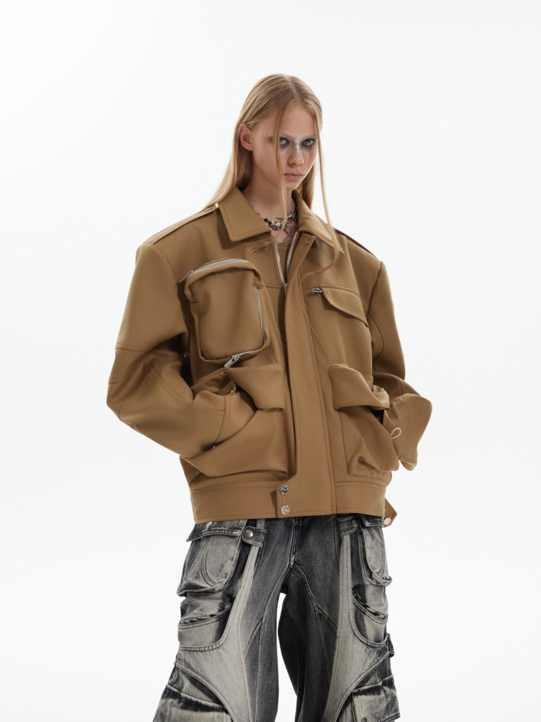 【24s Oct.】Heavy Duty Multi-pocket Functional Work Jacket-IYAMIUIO