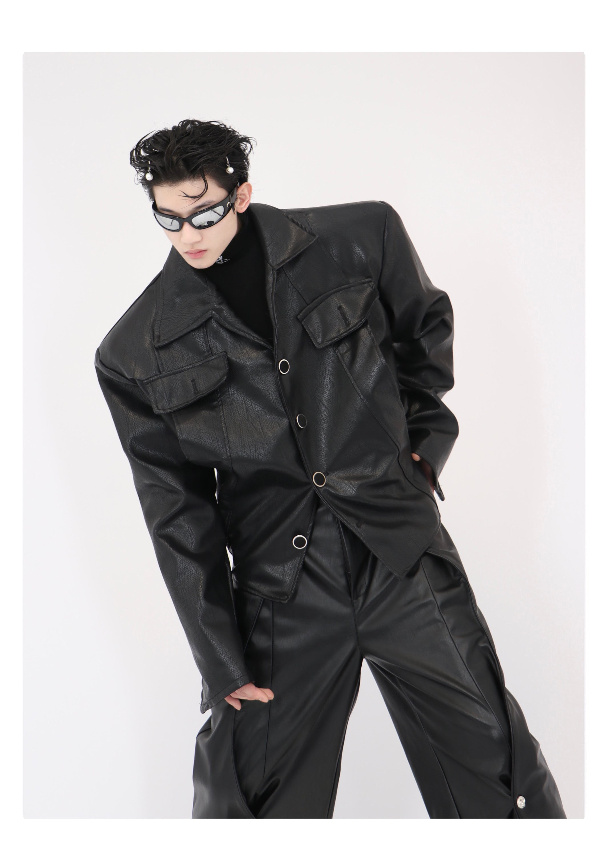 Short Jacket Motorcycle Jacket-IYAMIUIO