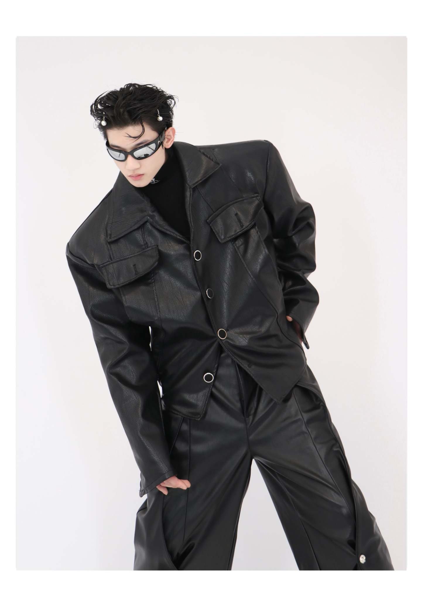 Short Jacket Motorcycle Jacket-IYAMIUIO