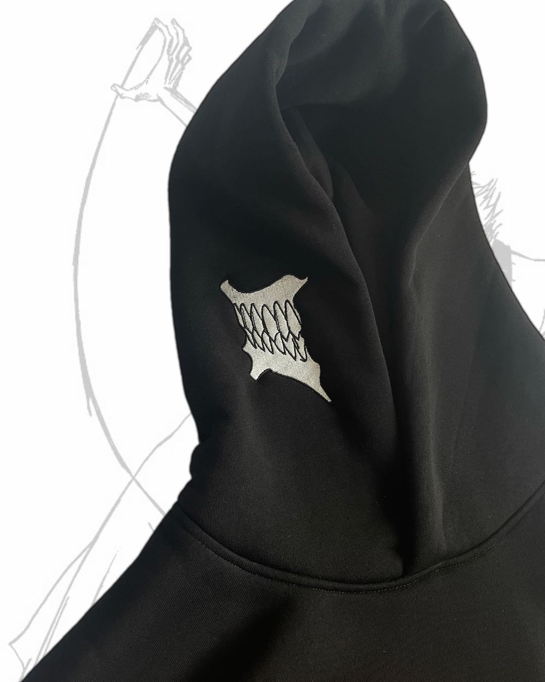 Grimmjow Embroidery Hoodie-Bleac.h-IYAMIUIO