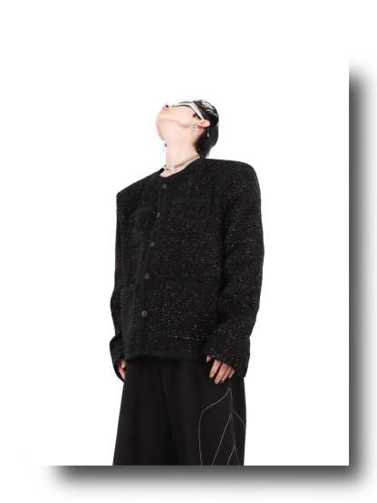 Collarless Suit Jacket-IYAMIUIO