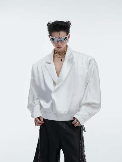 【24s Aug.】Glossy Large V-neck High-end Luxurious Shirt-IYAMIUIO