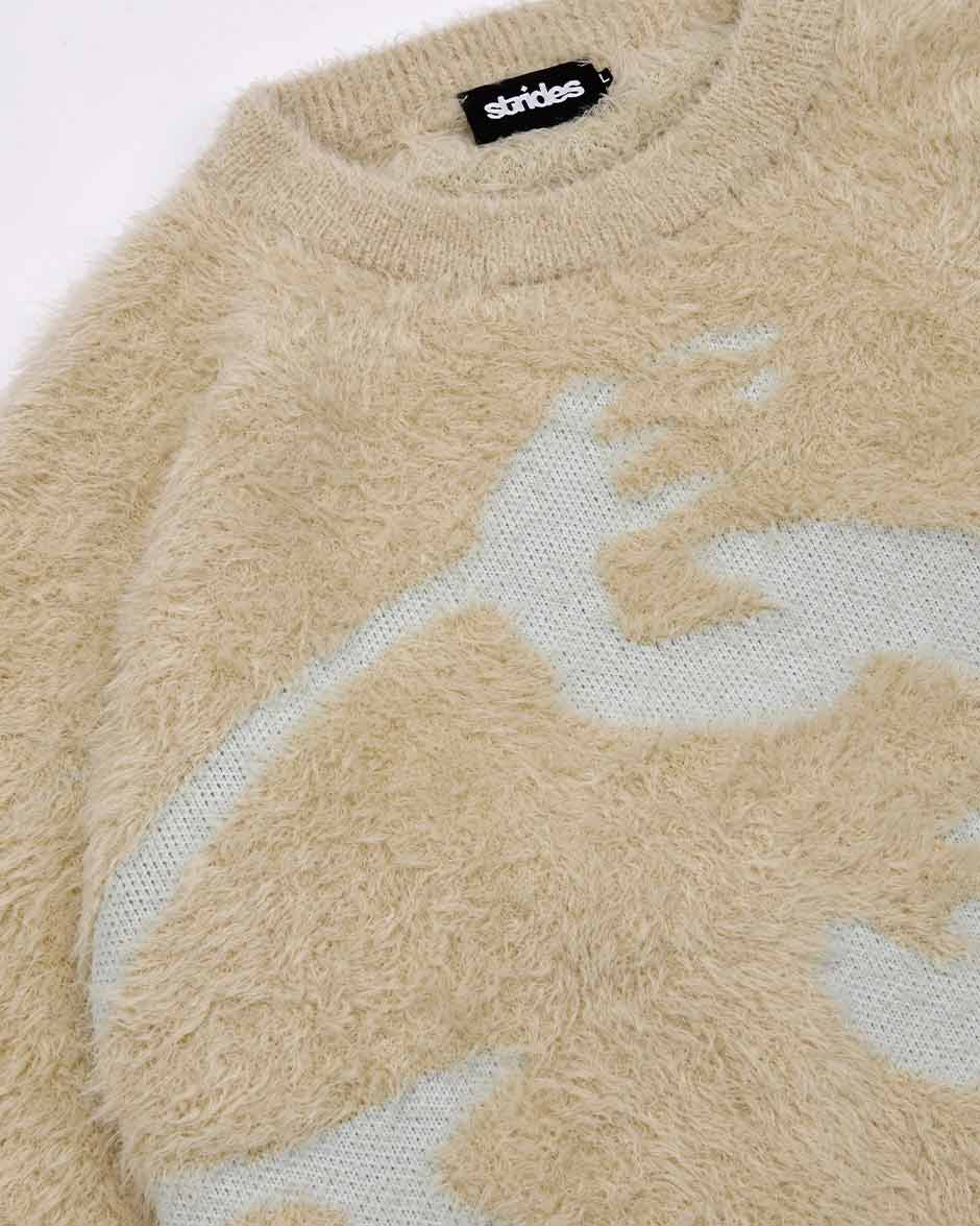 Fusion Mohair Sweater Beige-IYAMIUIO