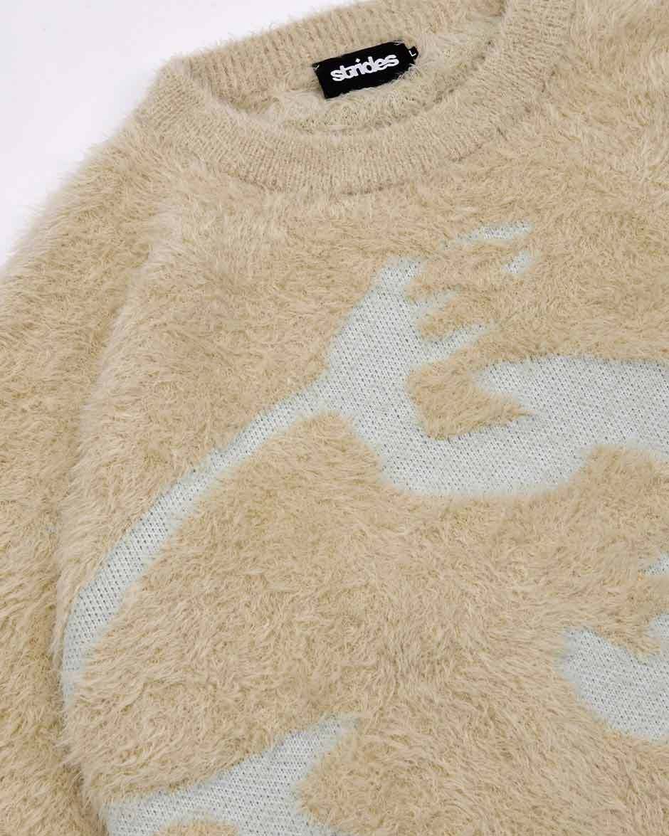 Fusion Mohair Sweater Beige-IYAMIUIO