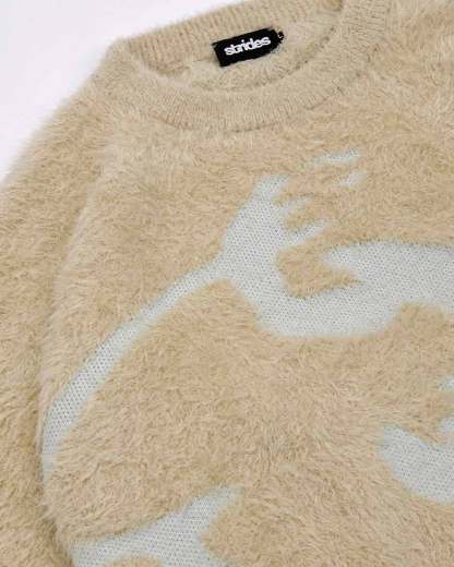 Fusion Mohair Sweater Beige-IYAMIUIO