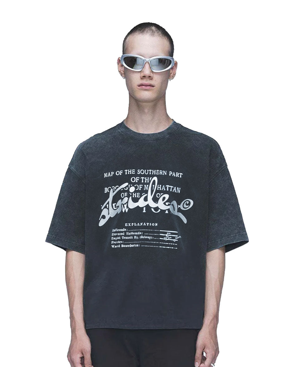 Concrete Tee Washed Black-IYAMIUIO