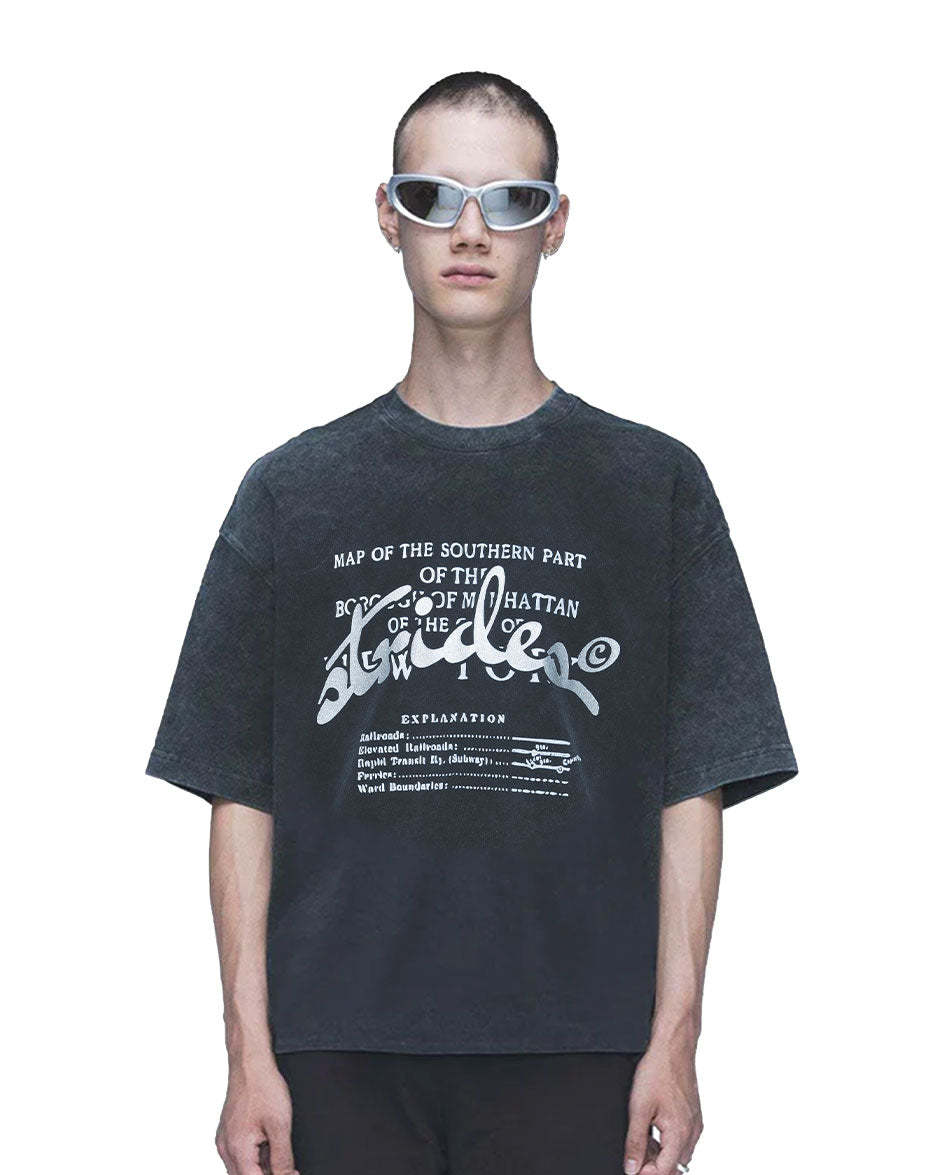 Concrete Tee Washed Black-IYAMIUIO