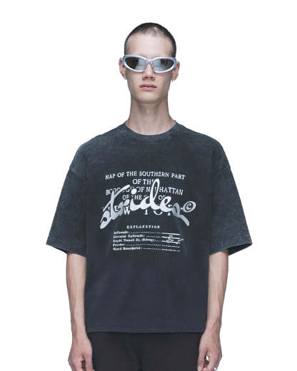 Concrete Tee Washed Black-IYAMIUIO