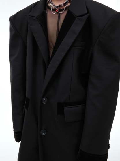 【24s Sep.】Black PU Long Trench Coat-IYAMIUIO