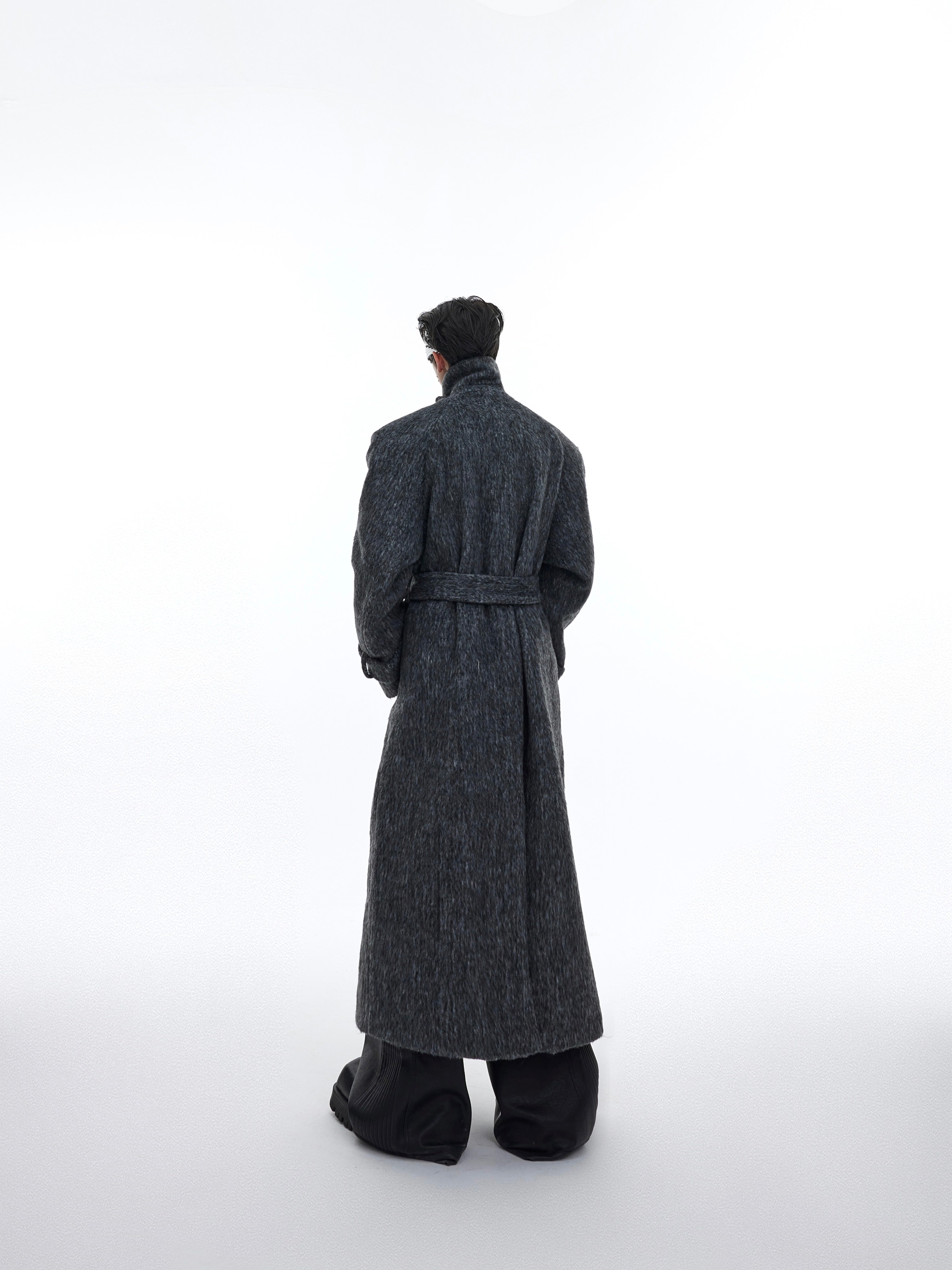 【23s November.】Double Layer Thickened Strappy Woolen Coat-IYAMIUIO