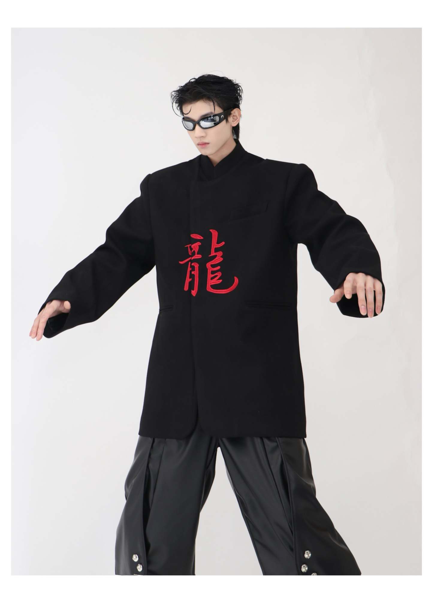 【24s Oct.】Chinese Dragon Embroidery Shoulder Pad Jacket-IYAMIUIO