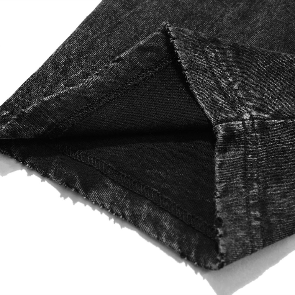 " V2" Vintage  washed T Shirt-IYAMIUIO