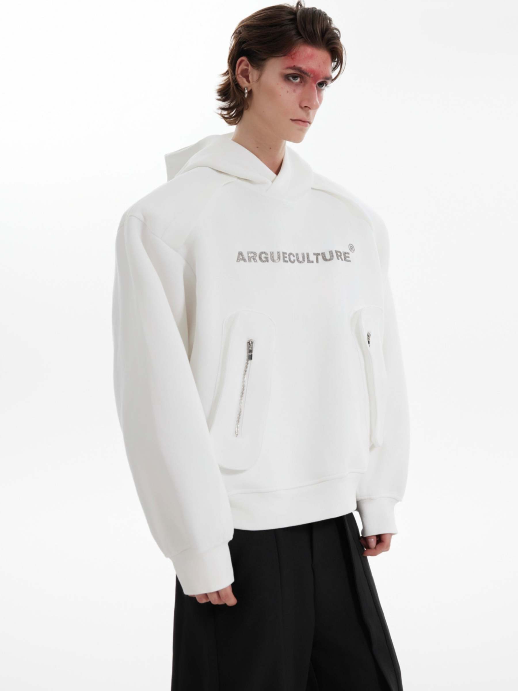 【24s Oct.】Simple Pocket Padded Shoulder Hoodie-IYAMIUIO