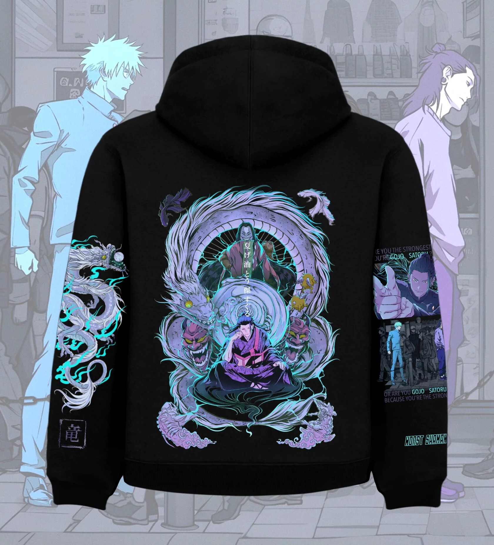 JJK Reversible Hoodie-IYAMIUIO