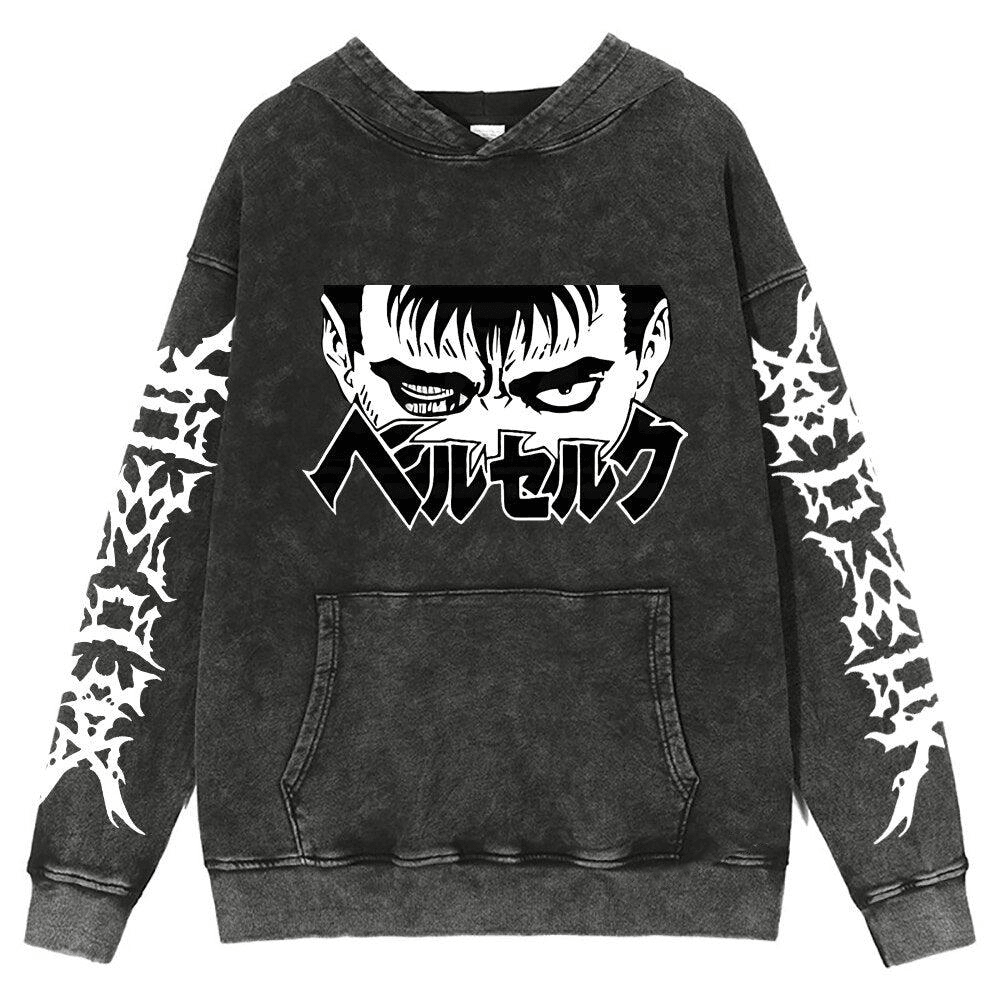 Grinning Faded Hoodie-IYAMIUIO