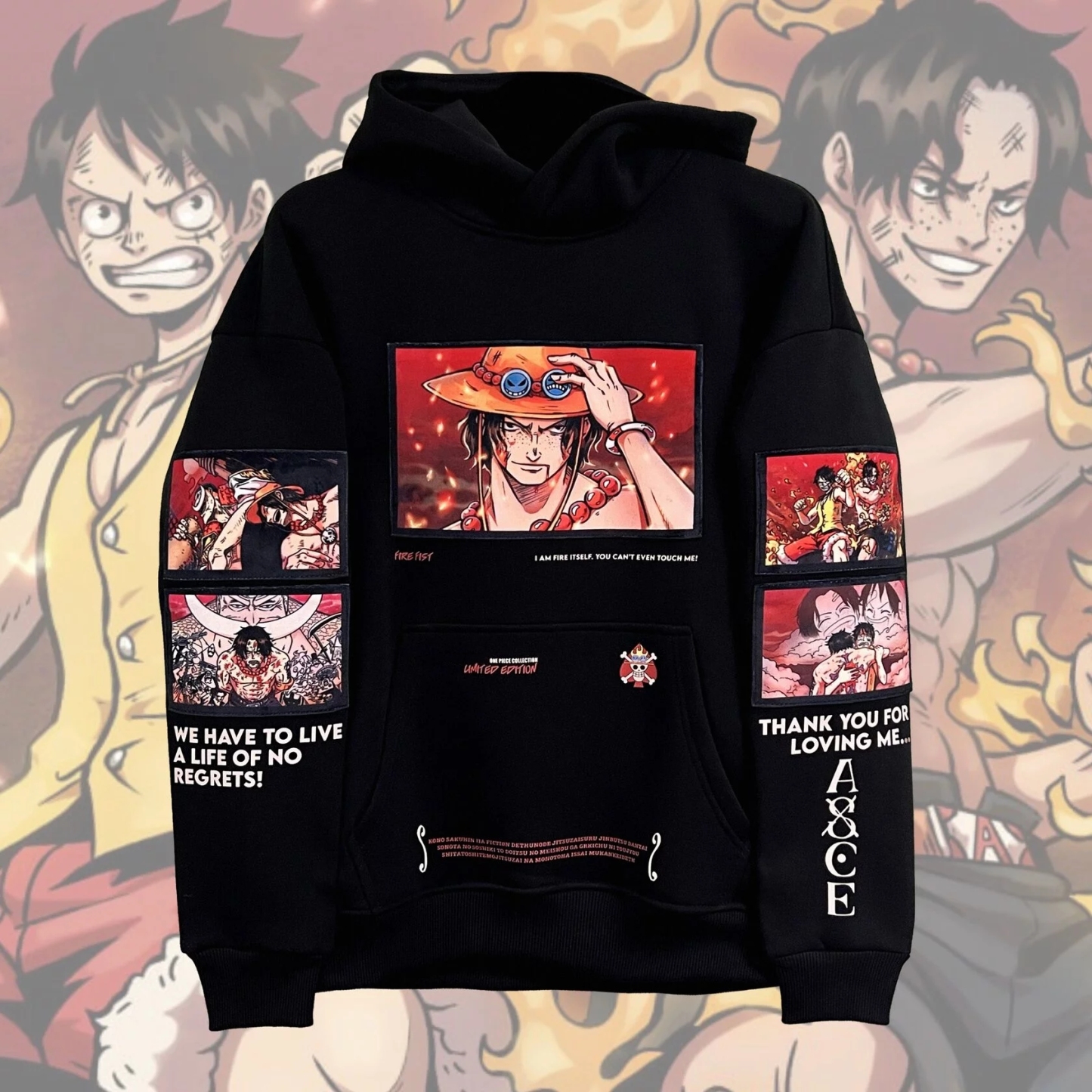 Ace Fire Fist Hoodie - One.P-IYAMIUIO