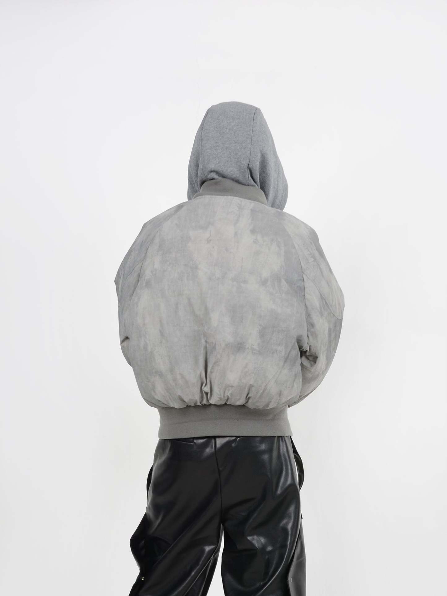 【24s January.】Deconstructed Distressed Fake Two-Piece Design Hooded Cotton Jacket-IYAMIUIO