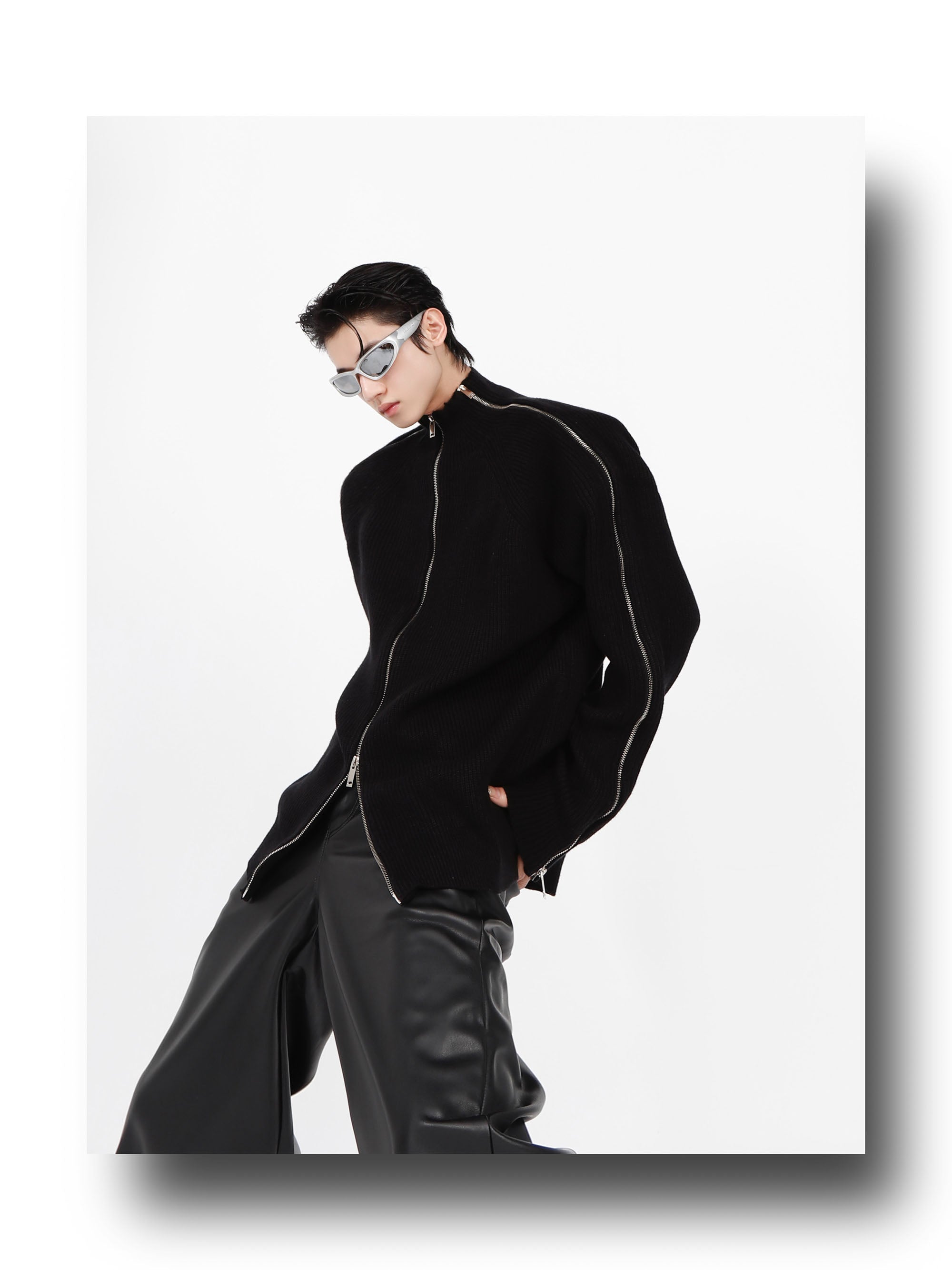 Stitching Sweater-IYAMIUIO