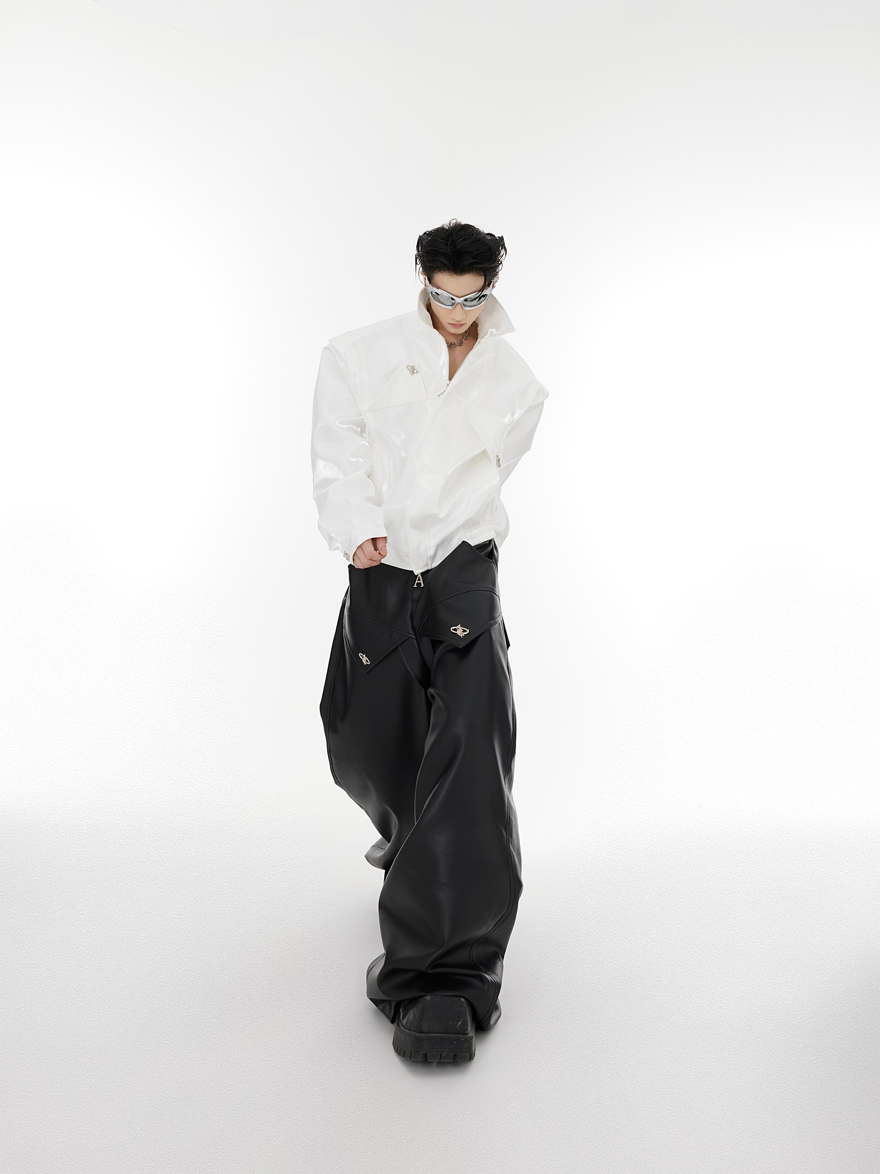 【23s August.】Streamer Shoulder Pad Jacket-IYAMIUIO