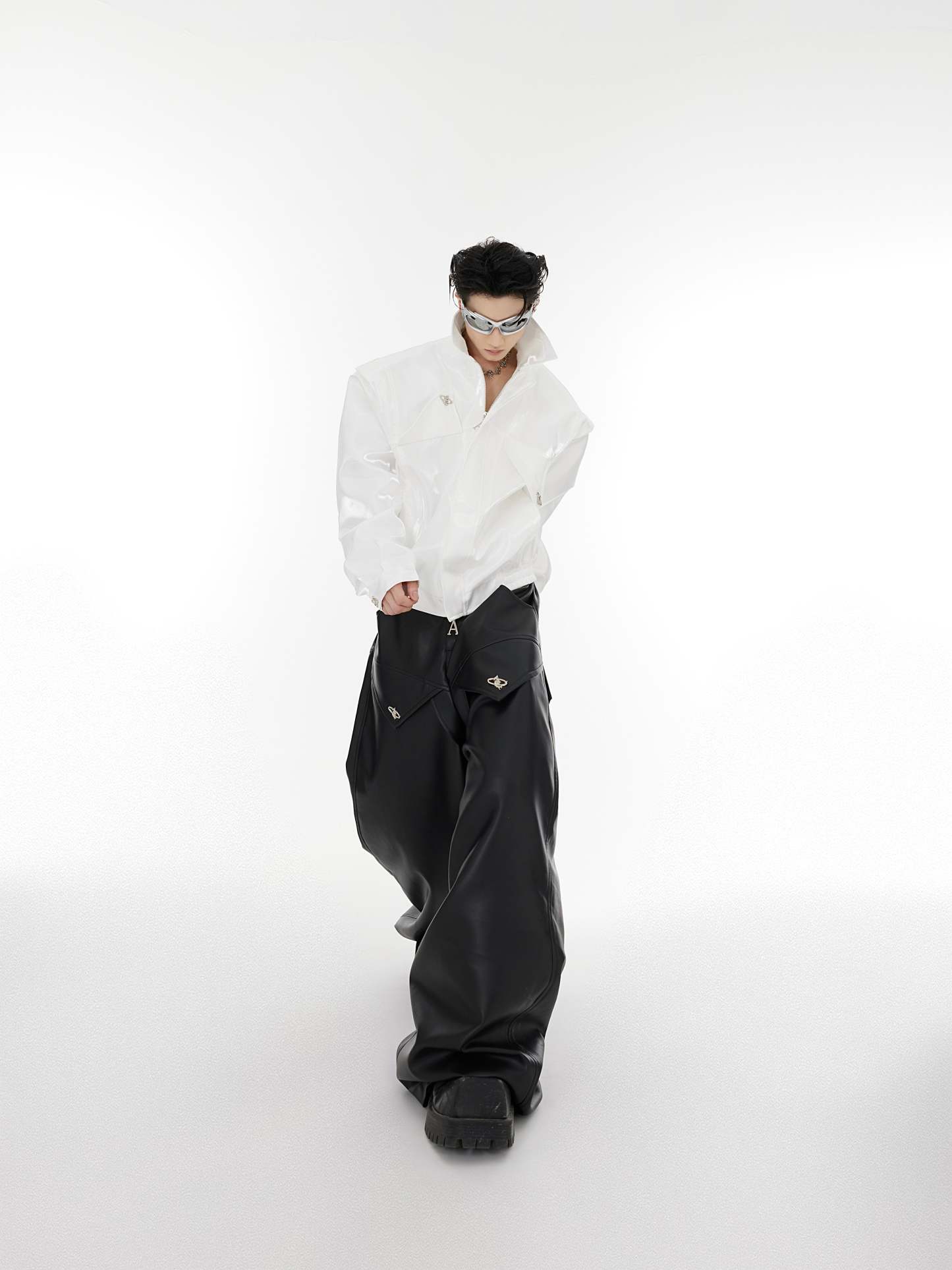 【23s August.】Streamer Shoulder Pad Jacket-IYAMIUIO