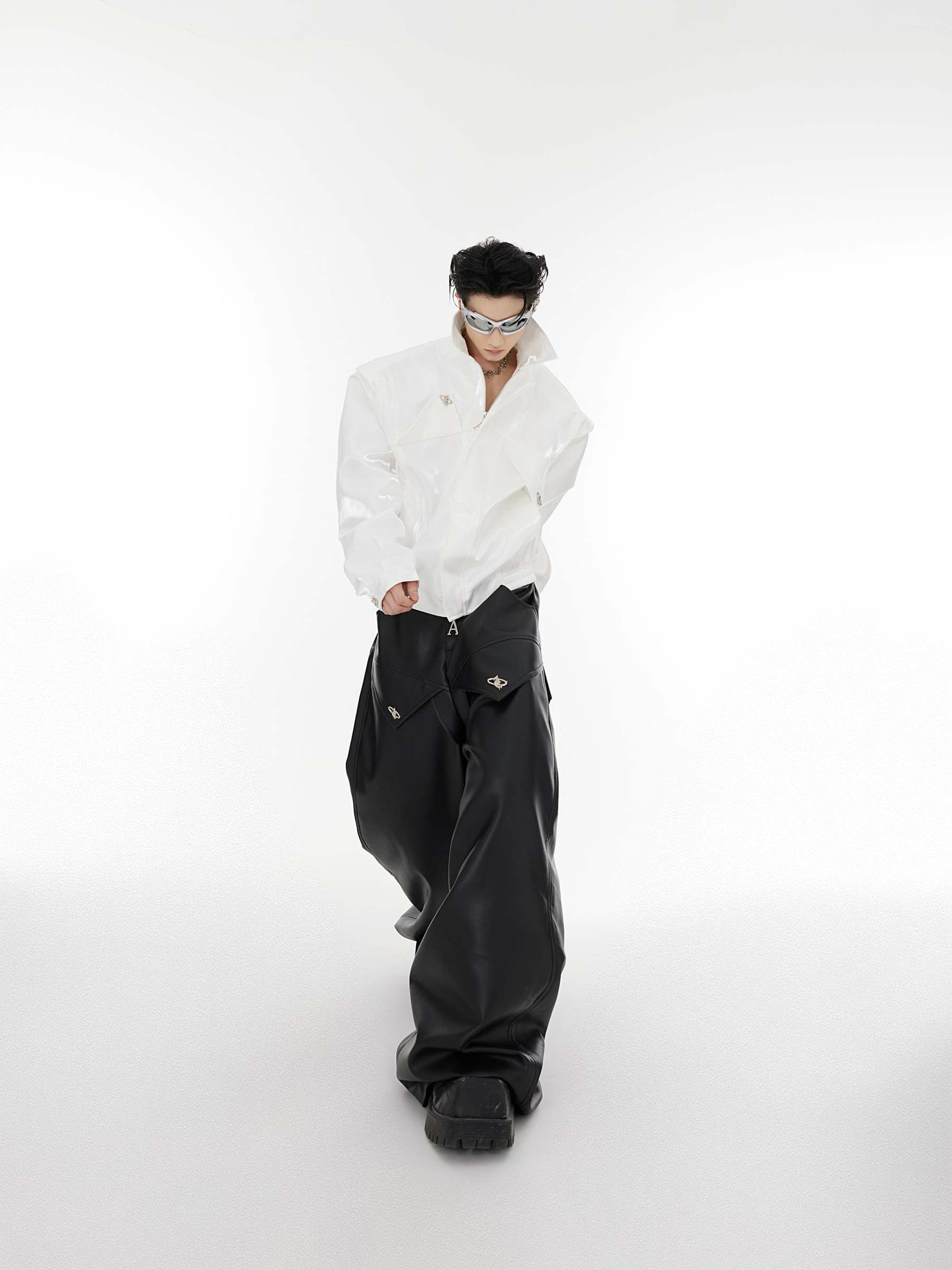 【23s August.】Streamer Shoulder Pad Jacket-IYAMIUIO