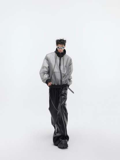 【24s January.】Pioneer Transparent Design Pu Leather Jacket-IYAMIUIO