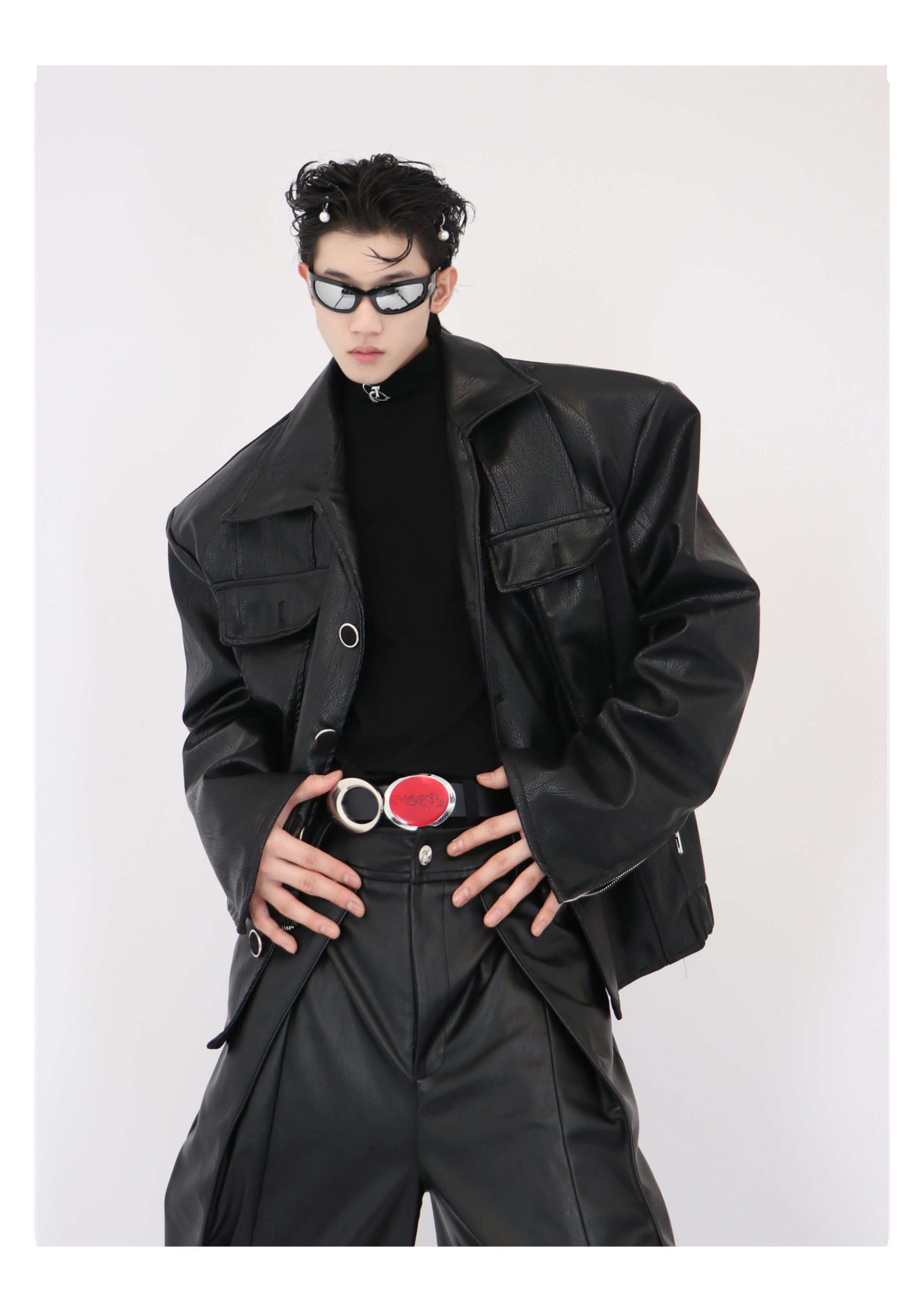 Short Jacket Motorcycle Jacket-IYAMIUIO