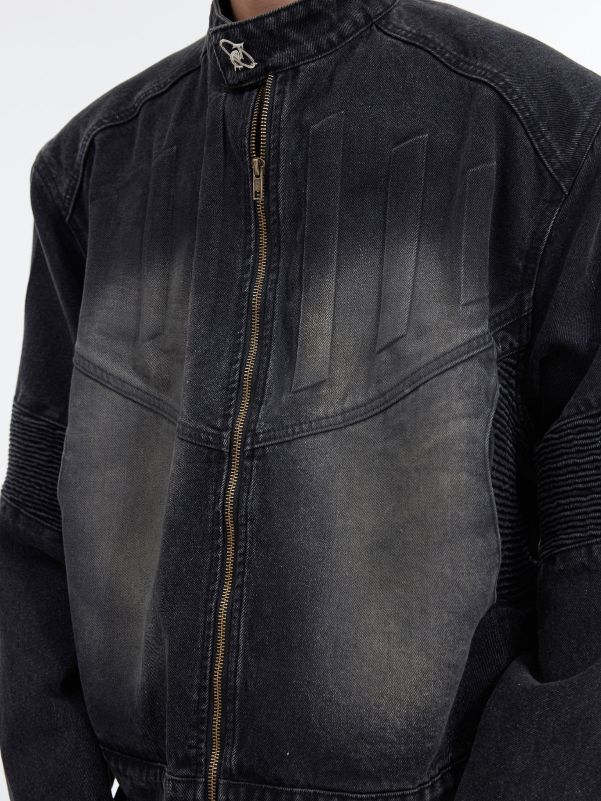 【24s January.】3D Relief Design Deconstructed Denim Suit-IYAMIUIO