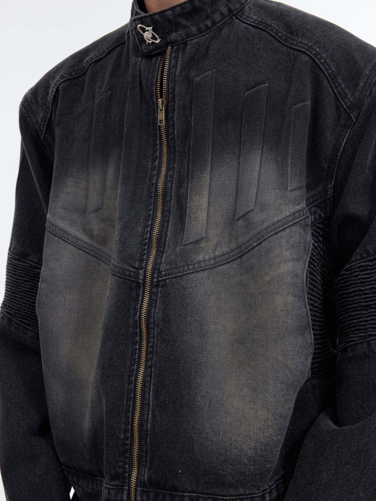 【24s January.】3D Relief Design Deconstructed Denim Suit-IYAMIUIO