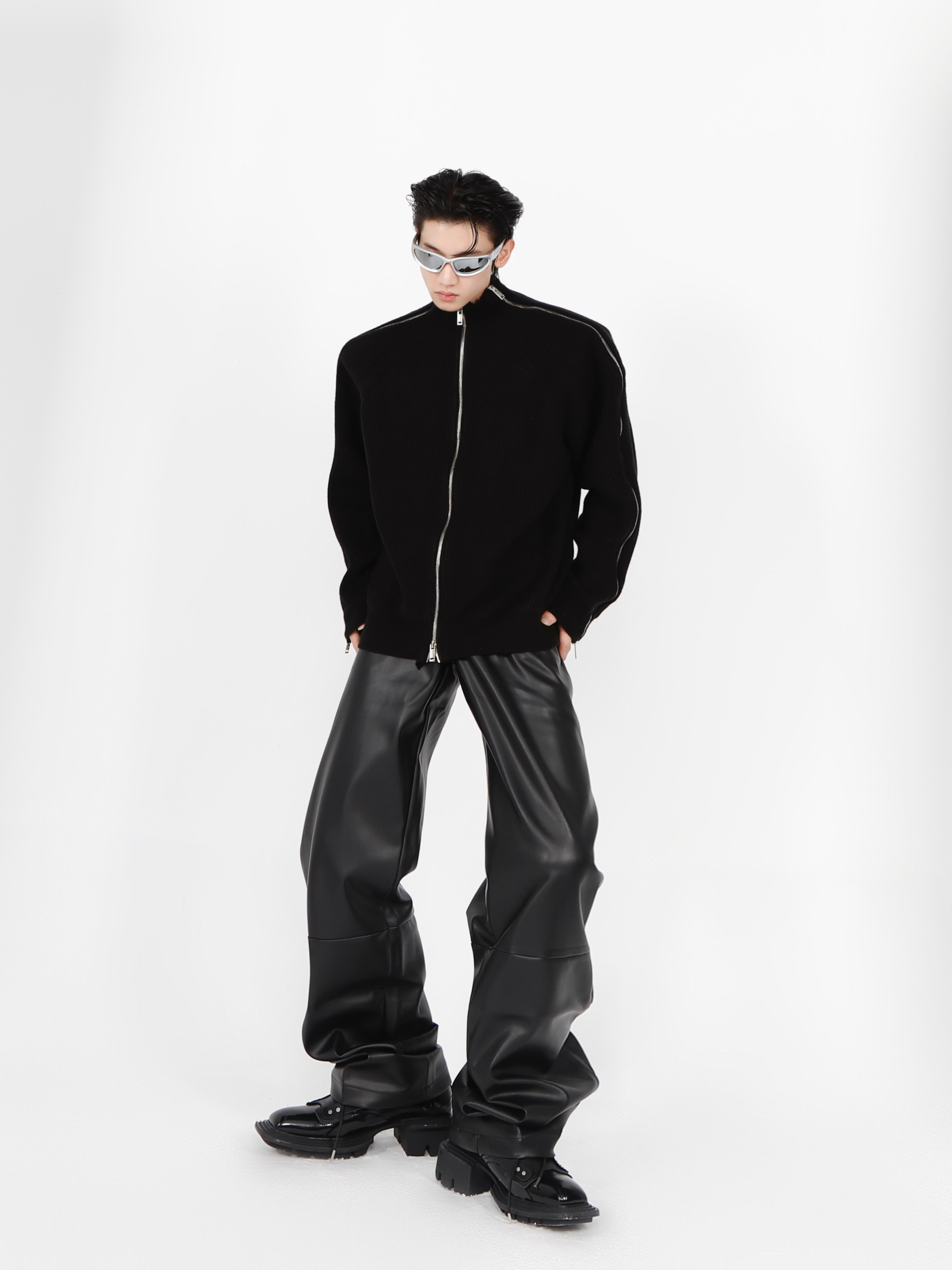 Stitching Sweater-IYAMIUIO