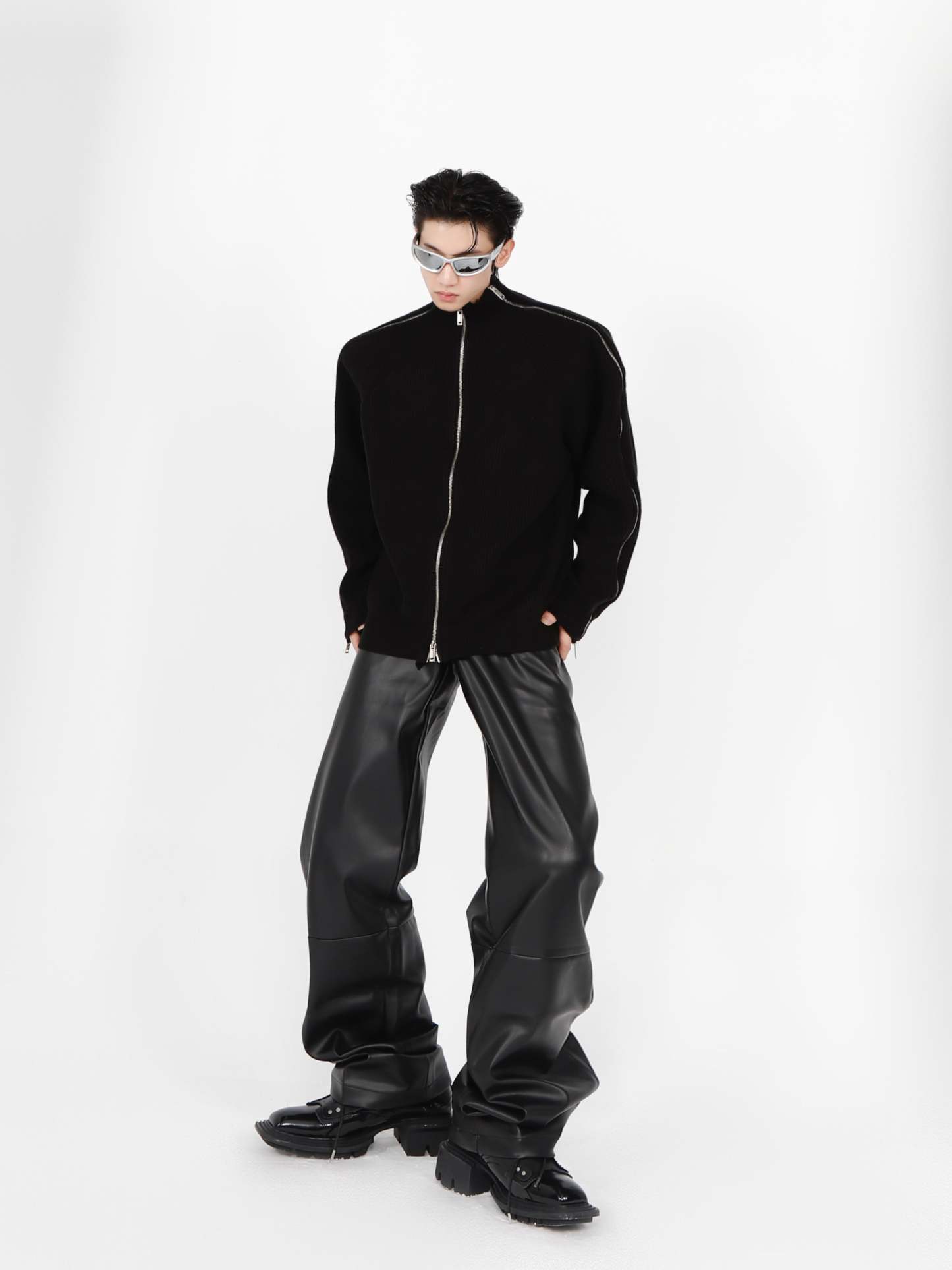 Stitching Sweater-IYAMIUIO