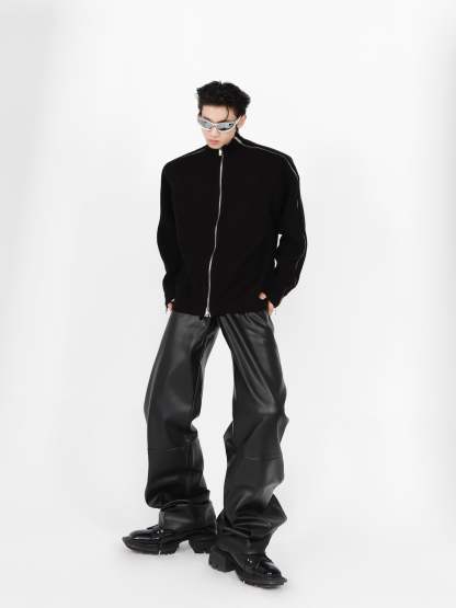 Stitching Sweater-IYAMIUIO