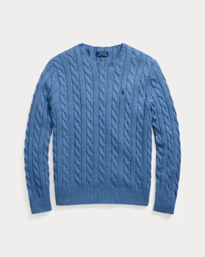 Cable-knit cotton sweater
