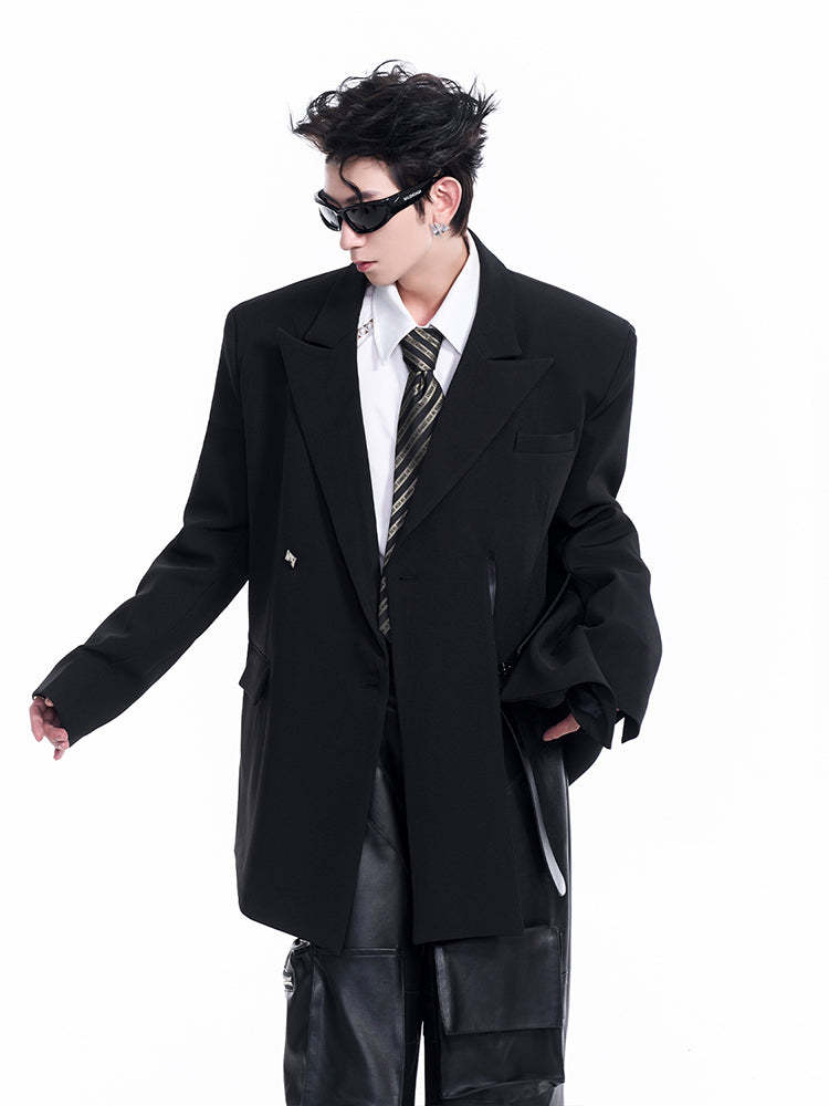 【24s Oct.】Men’s Split Hem Blazer-IYAMIUIO